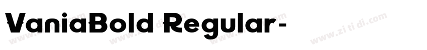 VaniaBold Regular字体转换